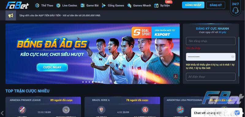 Nhà cái FABET uy tín, chất lượng